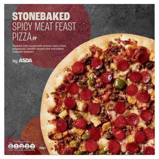 Asda Stonebaked Spicy Meat Feast Pizza 350g