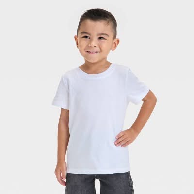 Cat & Jack Toddler Boys Short Sleeve Solid T-Shirt, 4T, White