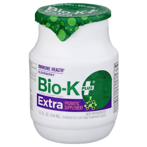Bio-K+ Organic Elderberry Immune Health Extra Probiotic Supplement (3.5 fl oz)