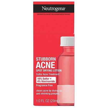 Neutrogena 10% Sulfur + 4% Niacinamide Stubborn Acne Spot Drying Lotion