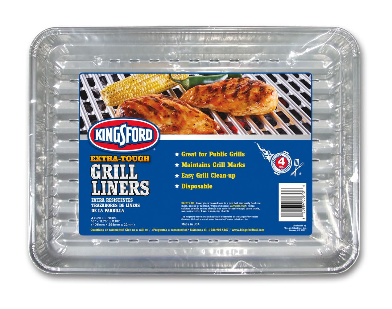 Kingsford Aluminum Grill Liner 16 In. L X 11.75 In. W