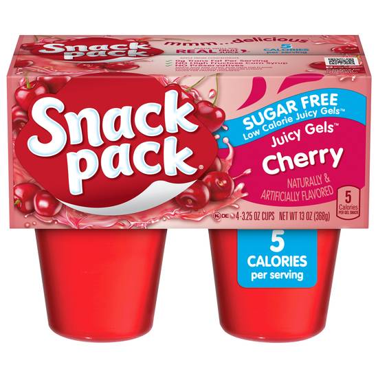 Snack pack Sugar Free Cherry Juicy Gels (4 ct)