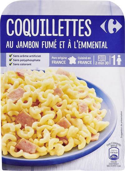 Carrefour - Coquillettes au jambon fumé et à l'emmental