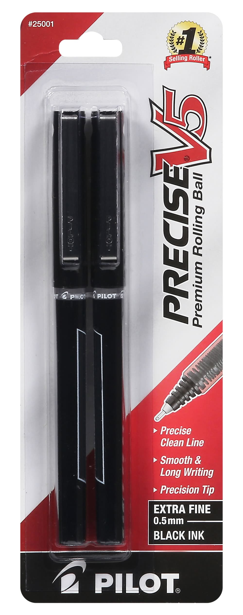 Pilot 0.5 Mm Black Ink Rolling Ball Pen (1.6 oz)