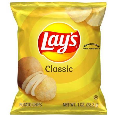 Lays Classic Potato Chips 2 5/8 OZ