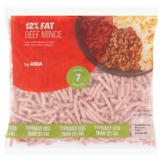 Asda Reduced Fat Beef Mince 500g