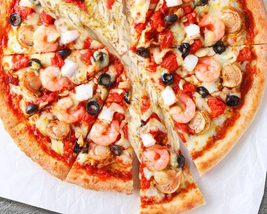海老と帆立のペスカトーレピザ (Mサイズ) Pescatore Pizza with Shrimp and Scallops (M size) 