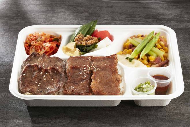 澳洲熟成冷藏牛舌與上等牛五花便當 Australian Exclusive Chilled Beef Tongue & Premium Wagyu Karubi Bento