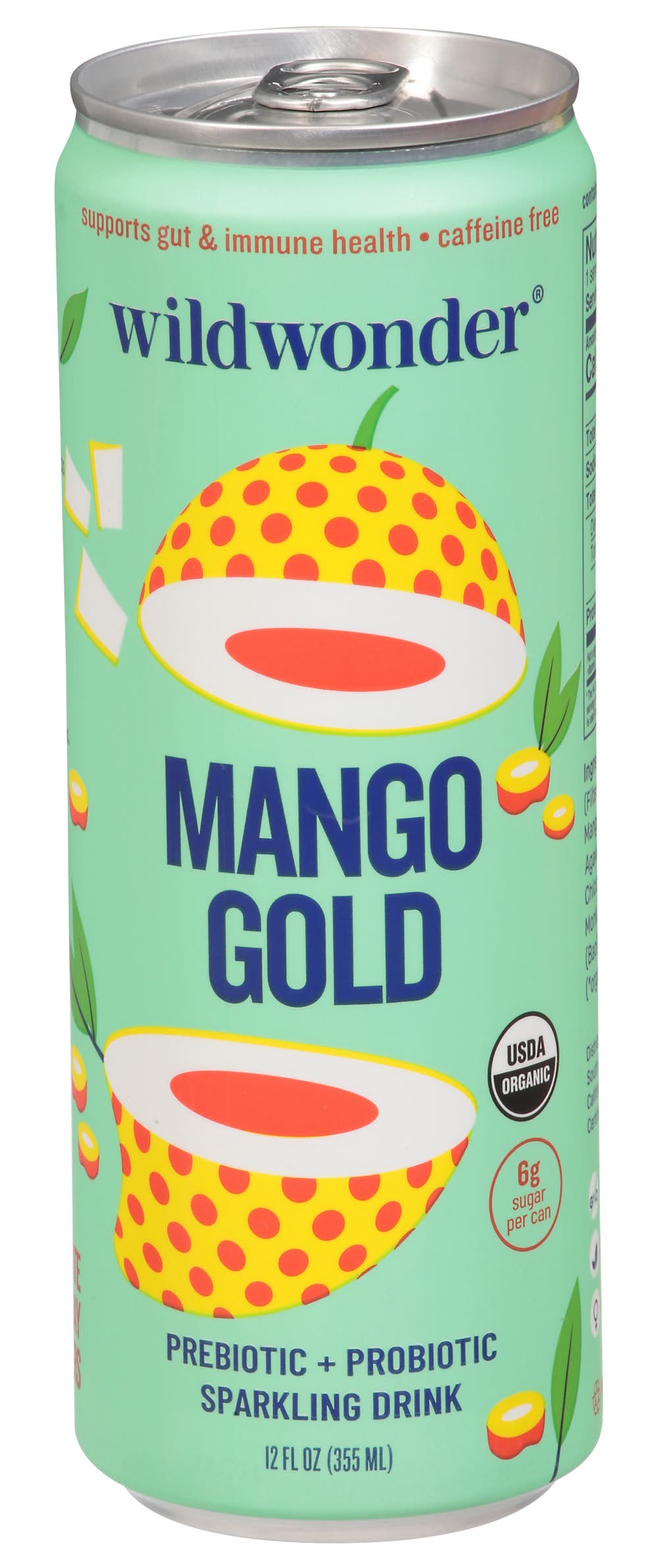 wildwonder Sparkling Probiotic Juice Drink, Mango Gold (12 fl oz)