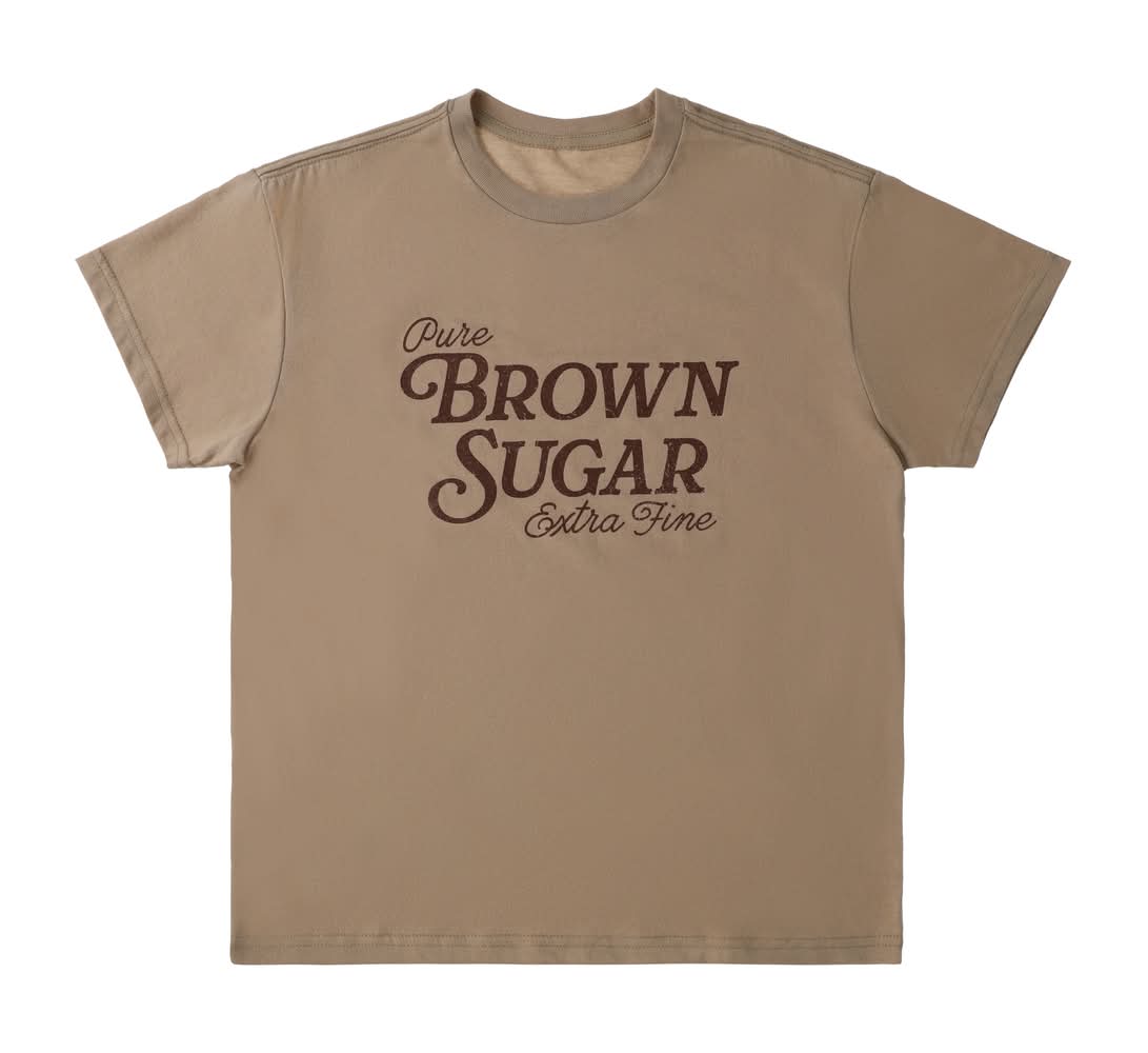 Pure Brown Sugar Graphic Tee Large Brown