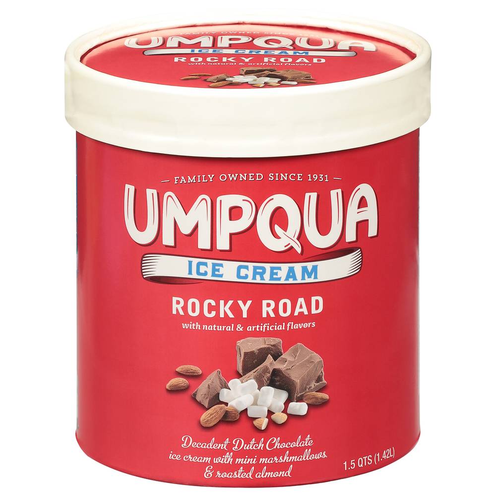 Umpqua Rocky Road Dutch Chocolate Ice Cream With Marshmallows (3.12 lbs)