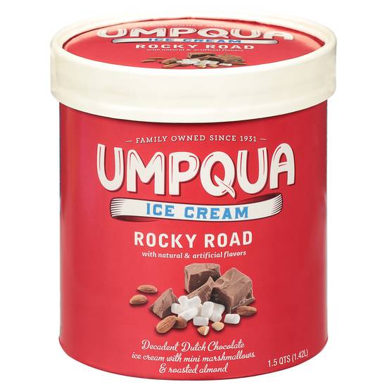 Umpqua Rocky Road Dutch Chocolate Ice Cream With Marshmallows