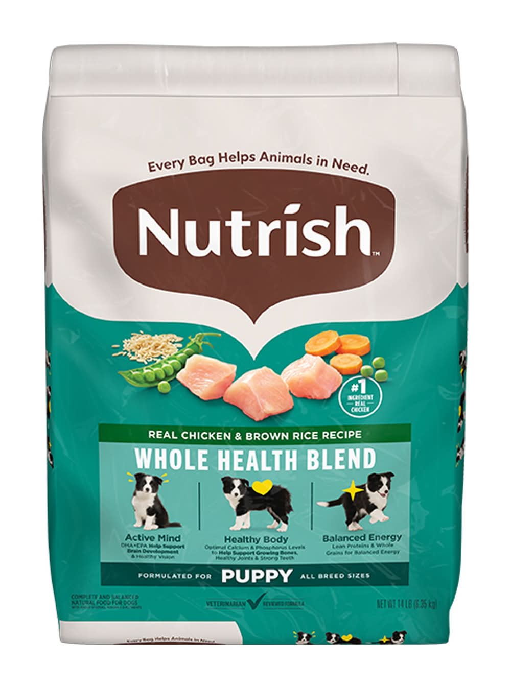 Rachael Ray Nutrish Whole Health Blend Puppy Dry Dog Food - Chicken & Brown Rice (Flavor: Chicken & Brown Rice, Size: 14 Lb)
