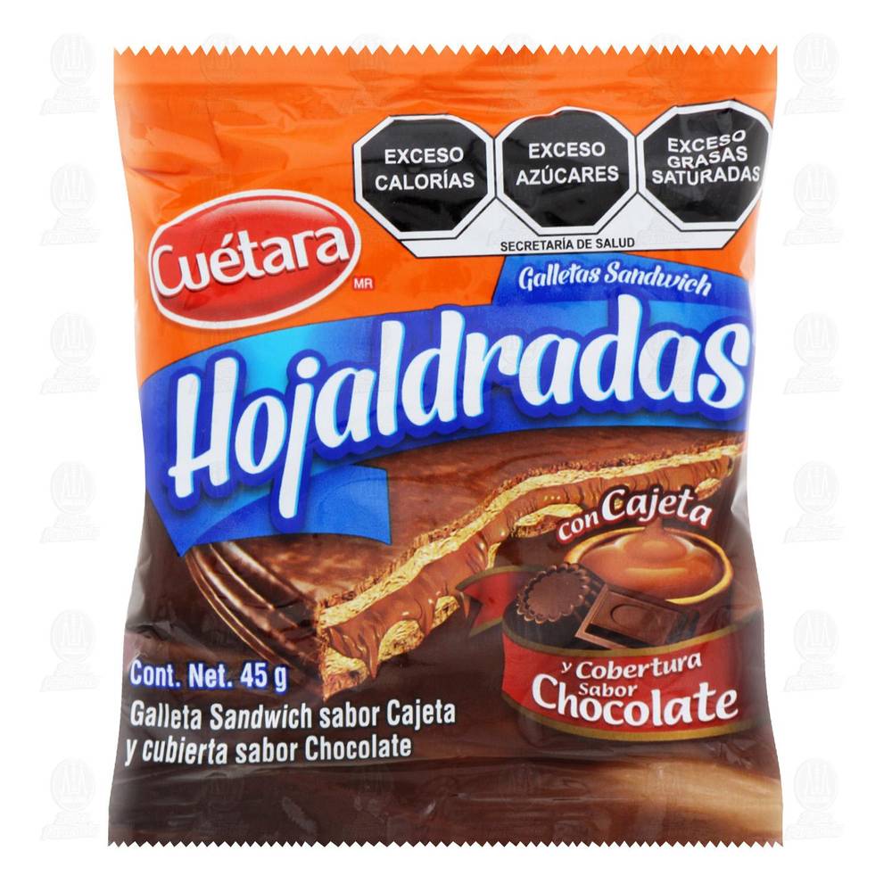 Cuétara · Hojaldradas de cajeta cubiertas de chocolate (40 g)