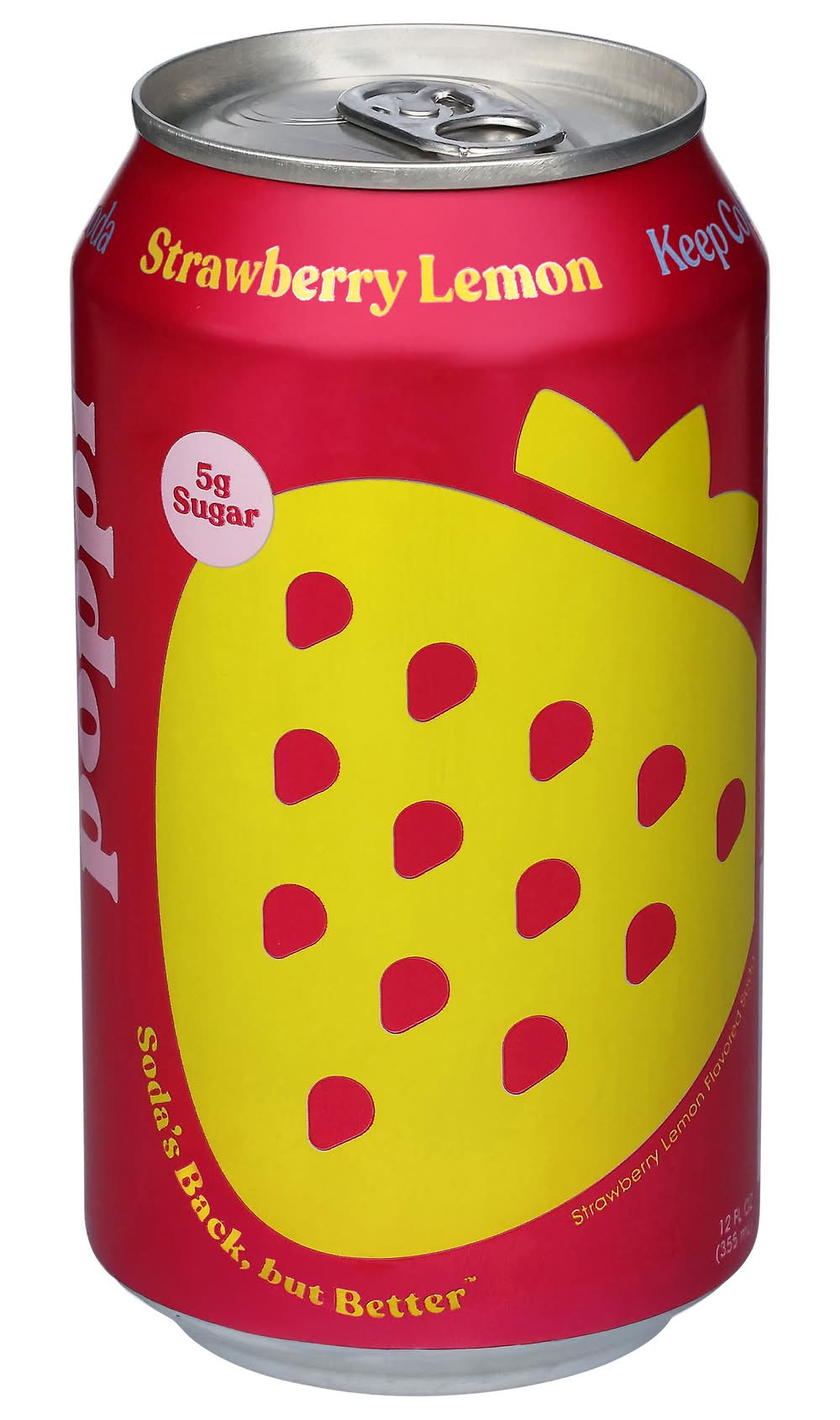 poppi Prebiotic Soda, Strawberry-Lemon (12 fl oz)