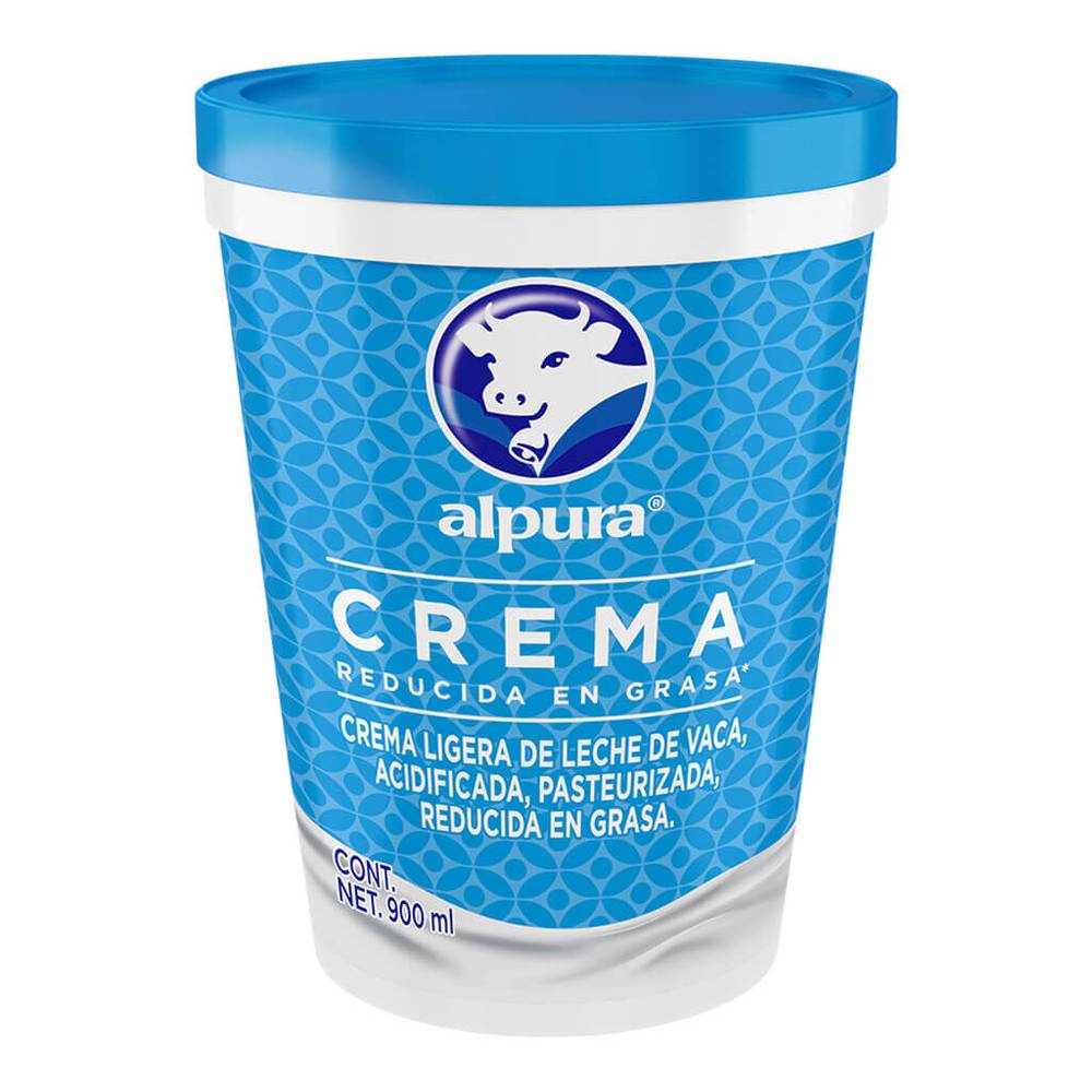 Alpura · Crema entera reducida en grasa (900 ml)