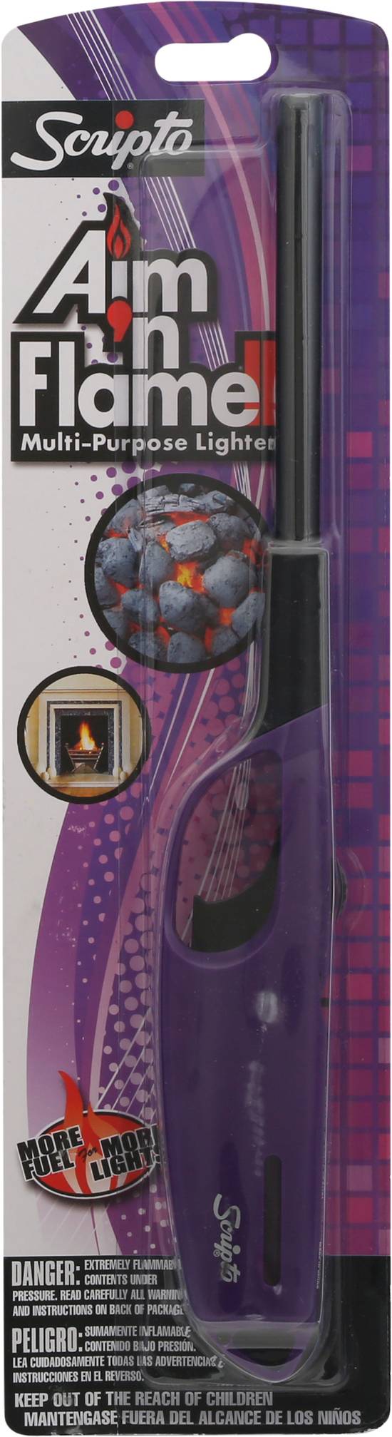 Scripto Aim 'N Flame Ii Multi Purpose Purple Lighter (1 ct)