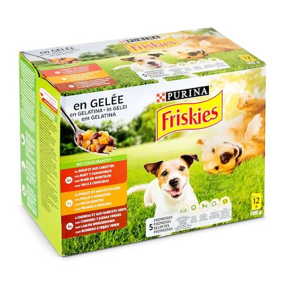 Alimento para perros en gelatina Friskies caja 1.2 kg