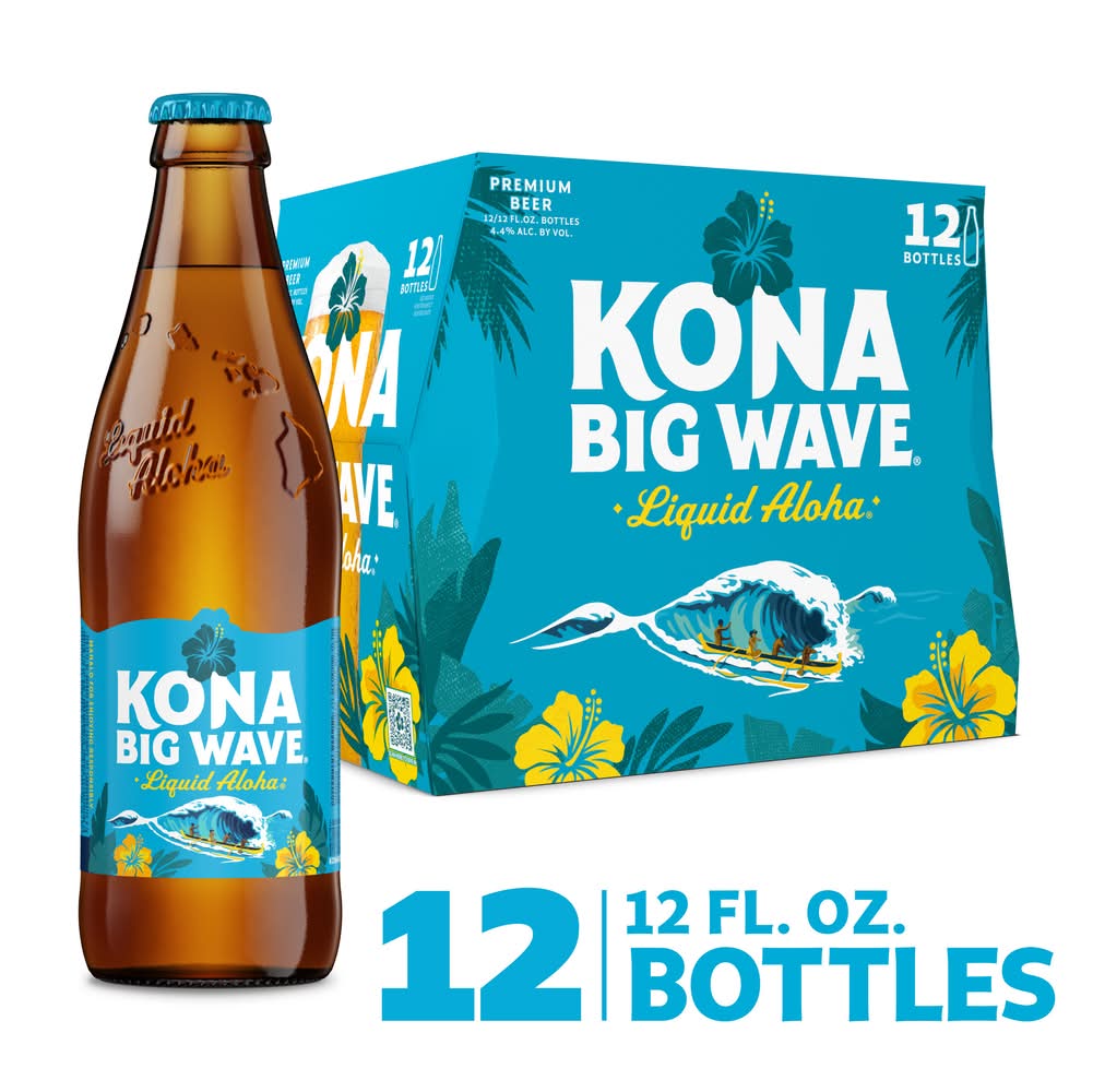 Kona Brewing Co. Big Wave Liquid Aloha Premium Golden Ale Beer (12 x 12 fl oz)