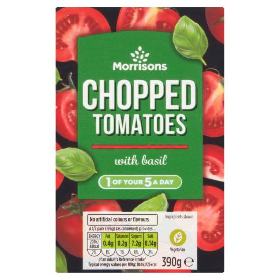 Morrisons Chopped Tomatoes With Basil (390g)