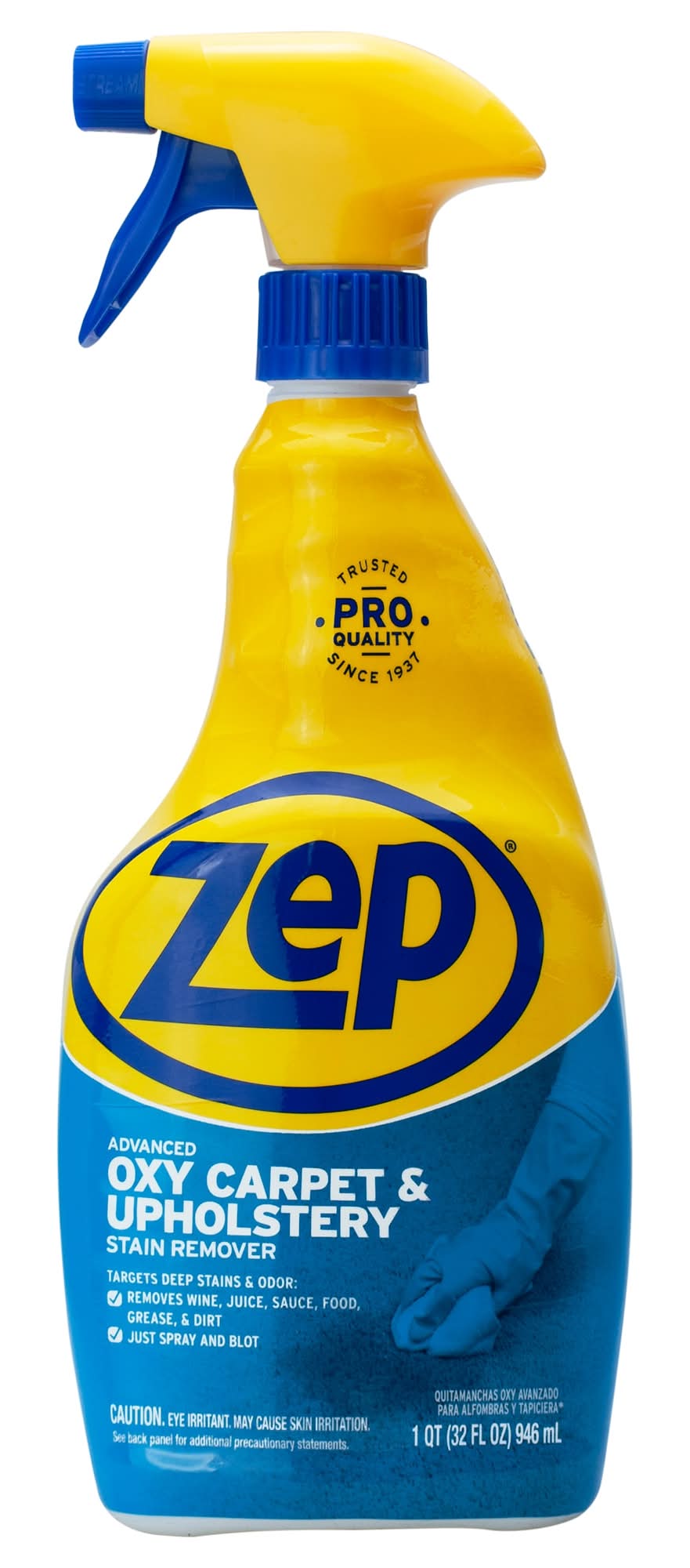 Zep Advanced Oxy Carpet Upholstery Stain Remover Spot remover Deodorizing Liquid 32-oz