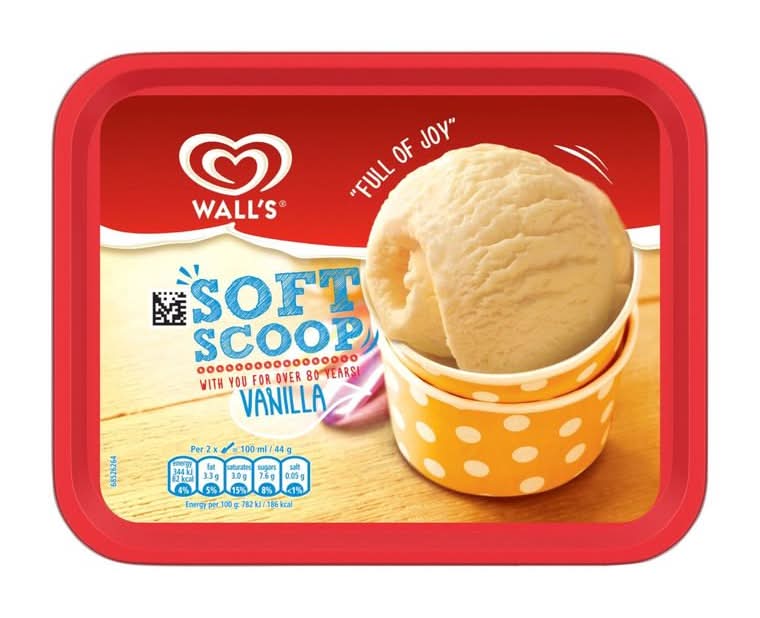 Wall's Vanilla, Soft Scoop Ice Cream (1.8L)