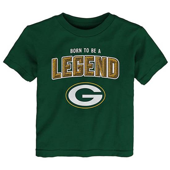 NFL® Size 4T Green Bay Packers Born To Be A Legend Short Sleeve T-Shirt in Hunter