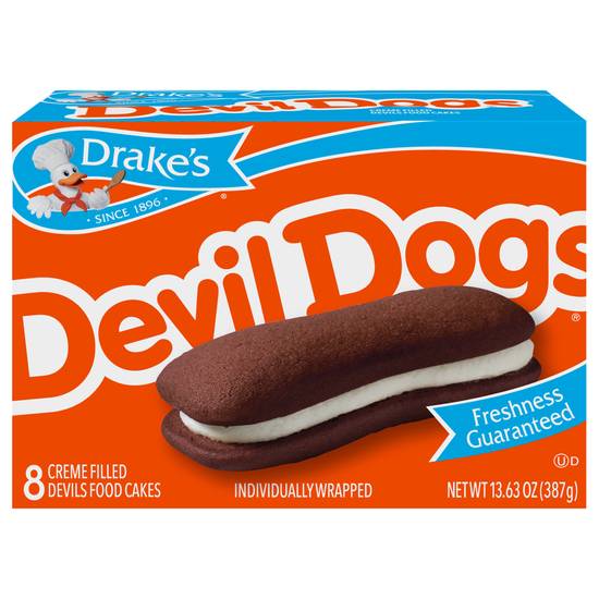 Drake's Devil Dogs Creme Filled Devils Food Cakes (8 ct)