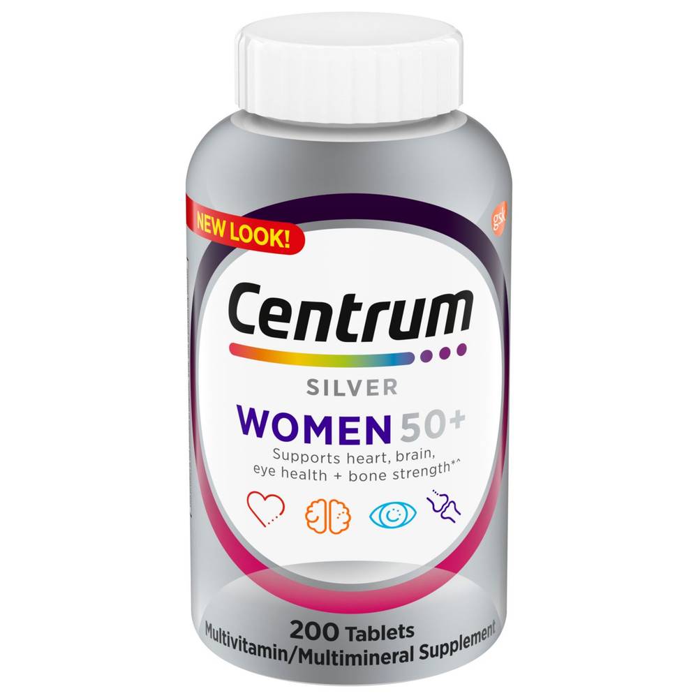 Centrum Silver Women 50+ Multivitamins Tablets, 200 CT