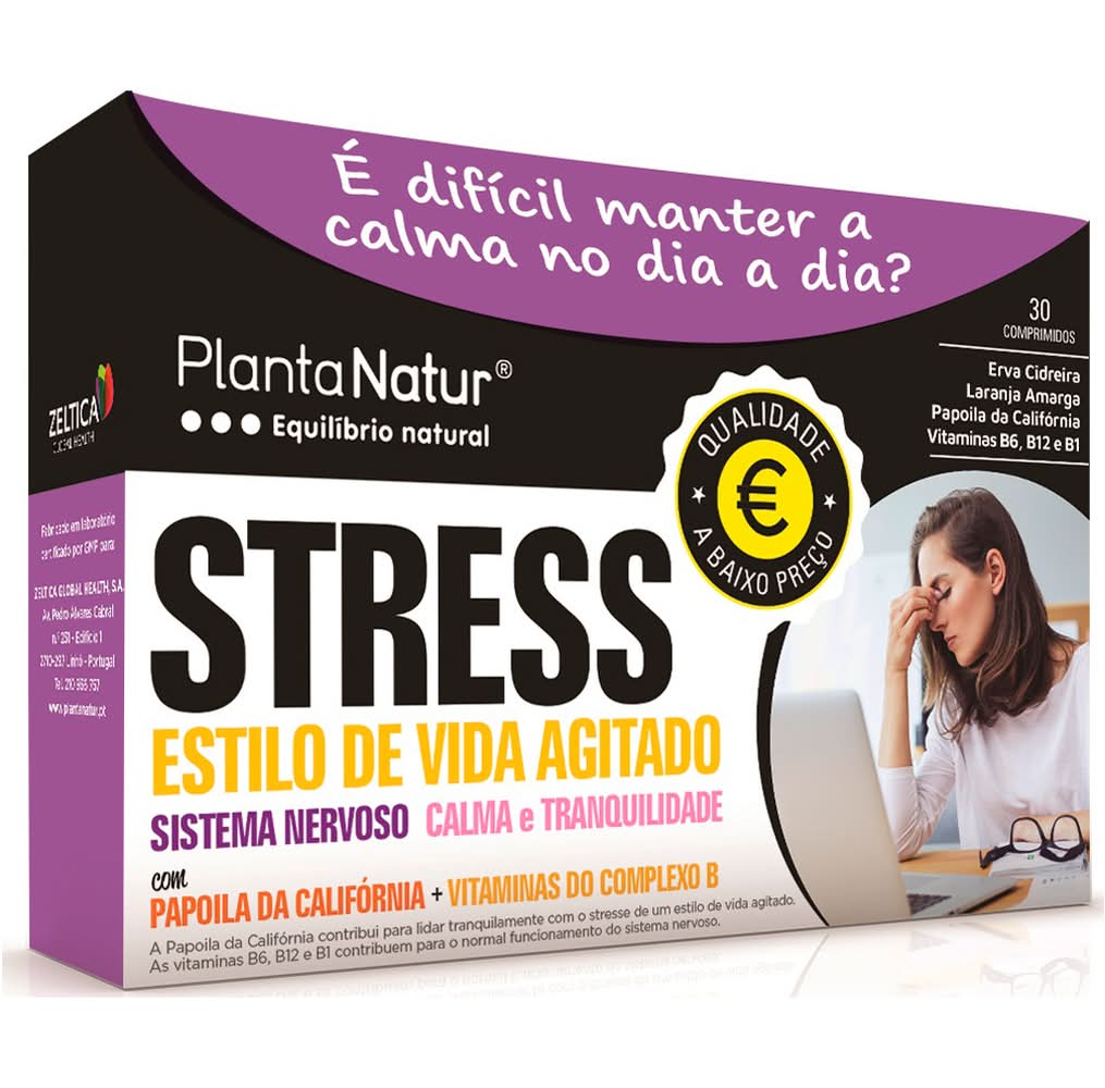 Plantanatur - Suplemento Stress, 30 Comprimidos
