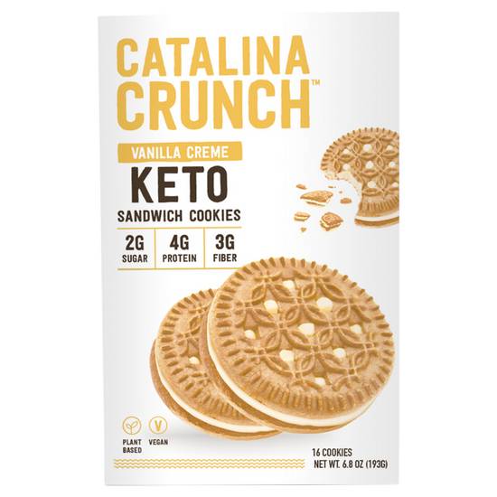 Order Catalina Crunch Vanilla Creme Sandwich Cookie 6.8oz food online from Everyday Needs by Gopuff store, Ladera Ranch on bringmethat.com