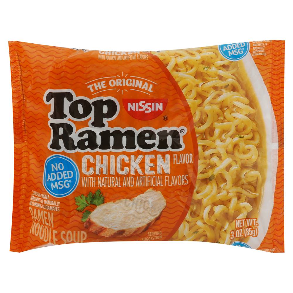 Nissin Top Ramen Chicken Flavor Noodle Soup (3 oz)