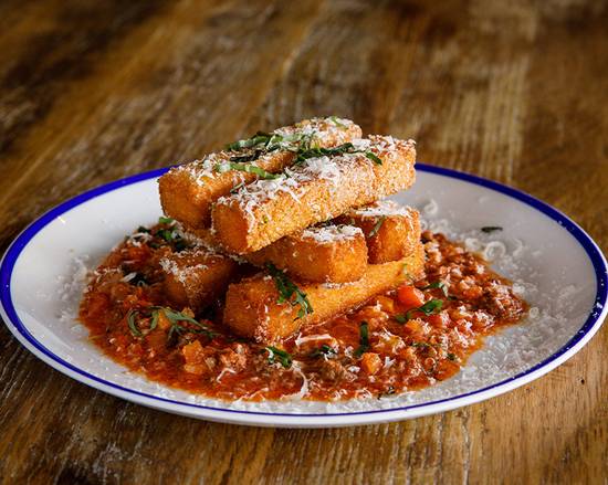 Polenta Fries with Bolognese Sauce