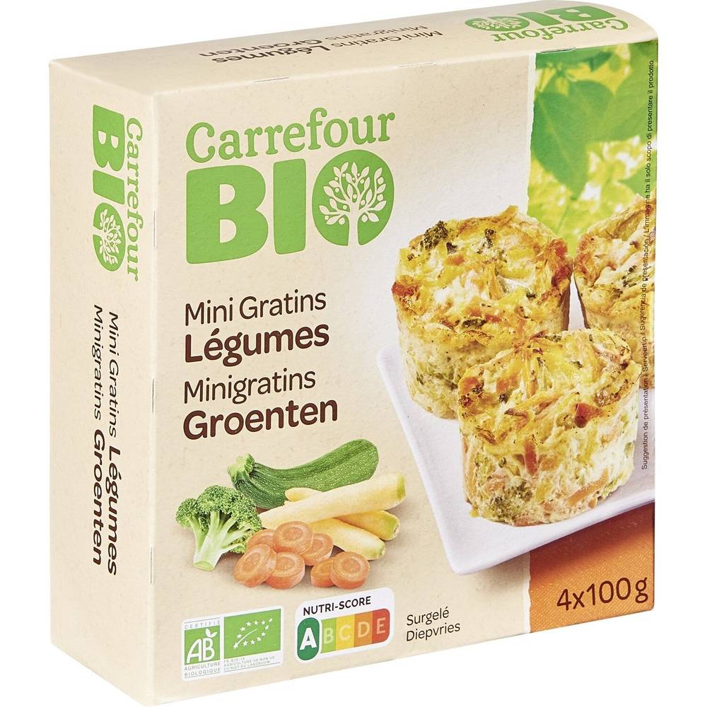 Carrefour Bio - Mini gratins de légumes (4 pièces)