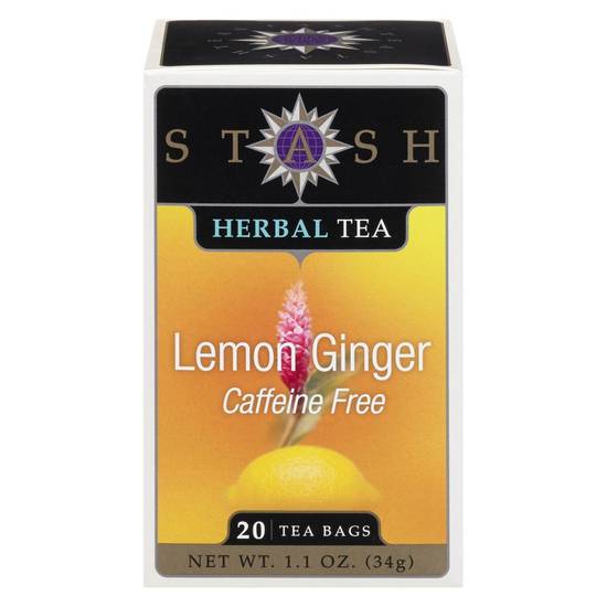 Stash tea  tisane (20 un) - lemon ginger caffeine free tea (20 units)
