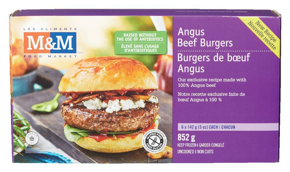 M&M Food Market Angus Beef Burgers (850 g)