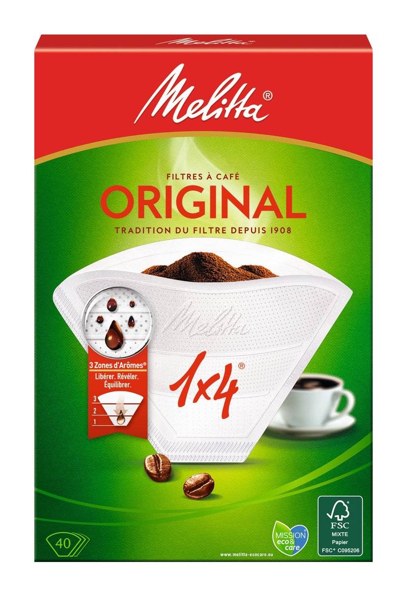 Filtres à café 1x4 MELITTA - la boite de 40