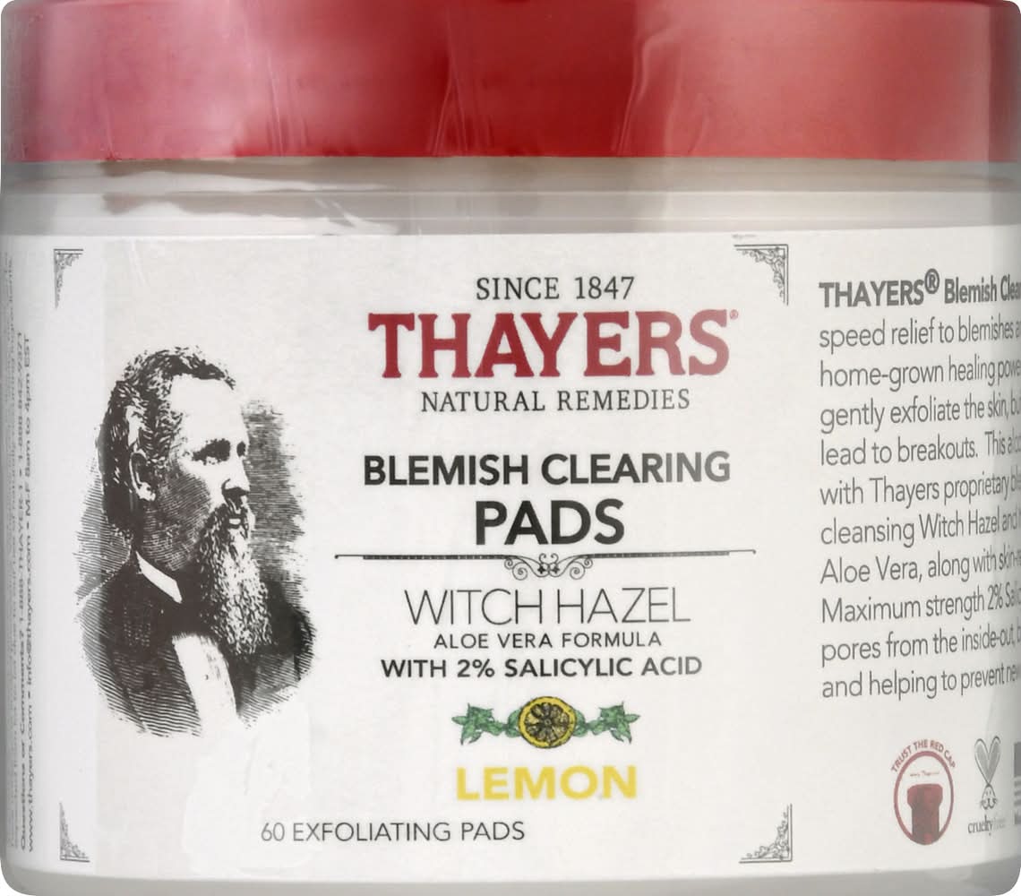 Thayers Blemish Clearing Pads, Lemon (60 ct)