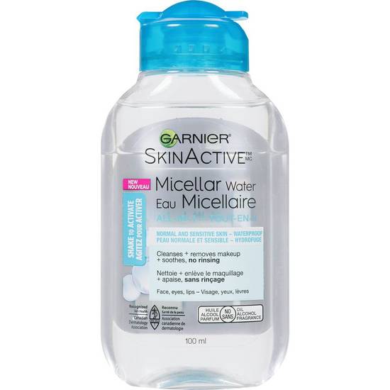 Garnier Skinactive Micellar Cleansing Water, Waterproof Makeup (100 ml)
