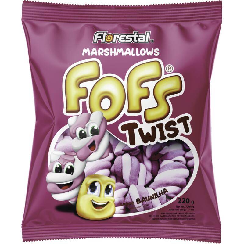 Florestal marshmallow fofs baunilha twist rosa (220g)