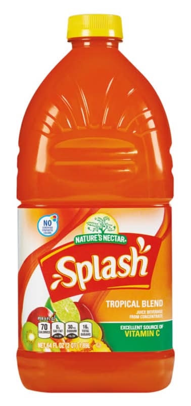 Nature's Nectar Splash Juice Beverage, Tropical Blend (64 fl oz)