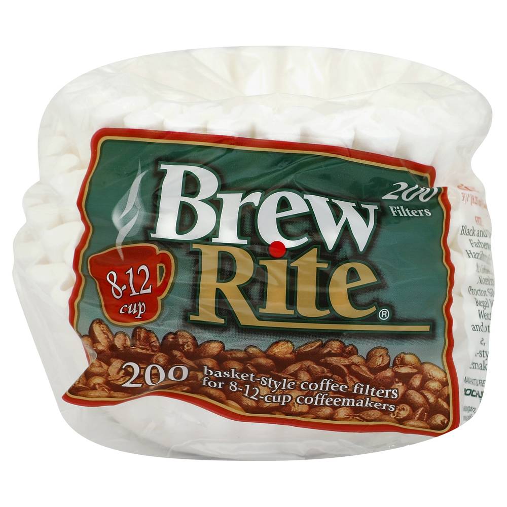 Brew Rite Basket Style 8-12 Cup Coffee Filters (200 filters)