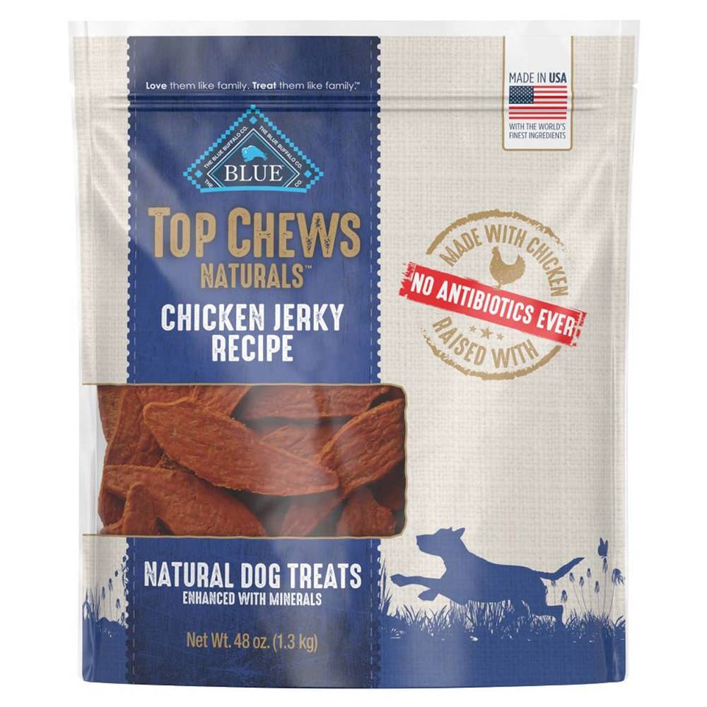Top Chews Naturals Chicken Jerky Recipe Dog Treats, 48oz
