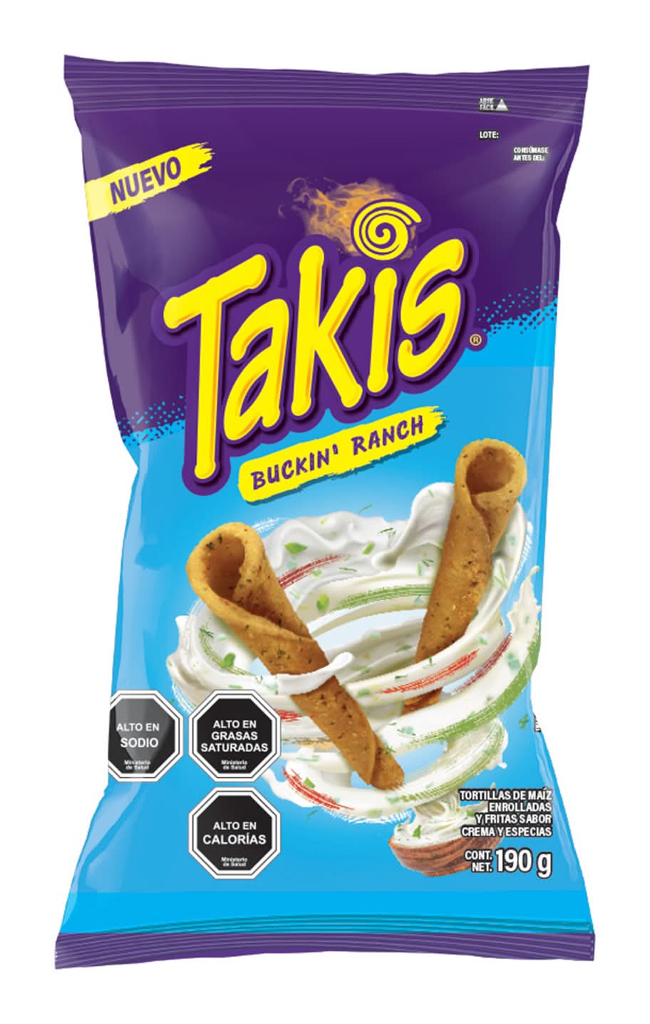 Takis · Buckin ranch cero picante (190 g)