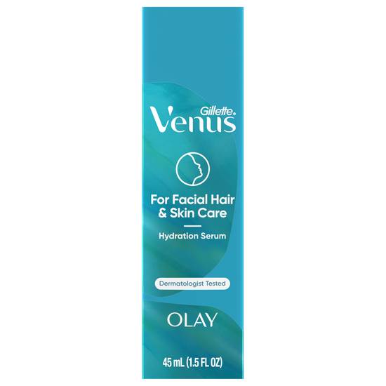 Gillette Venus Facial Hydration Serum With a Touch Of Hyaluronic Acid, 1,5 oz Bottle