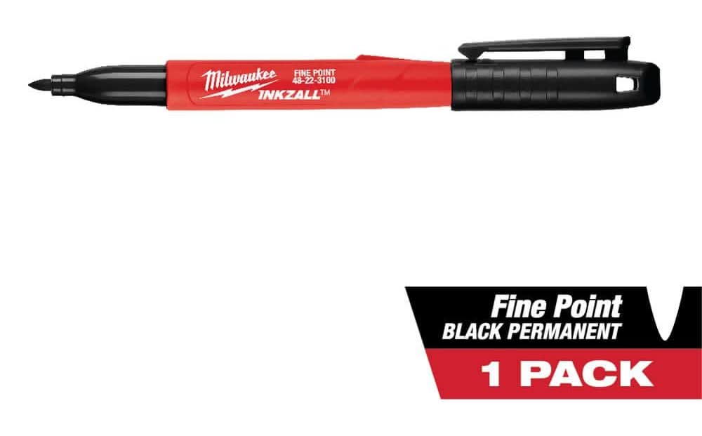 Milwaukee Inkzall Black Fine Point Jobsite Permanent Marker