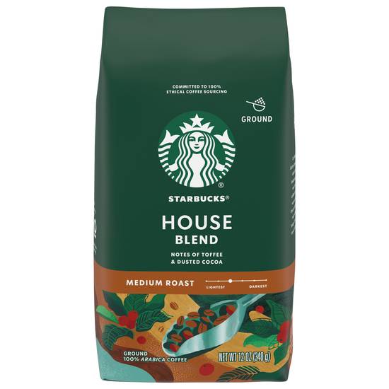Starbucks Ground Medium House Blend Coffee ( 12 oz )