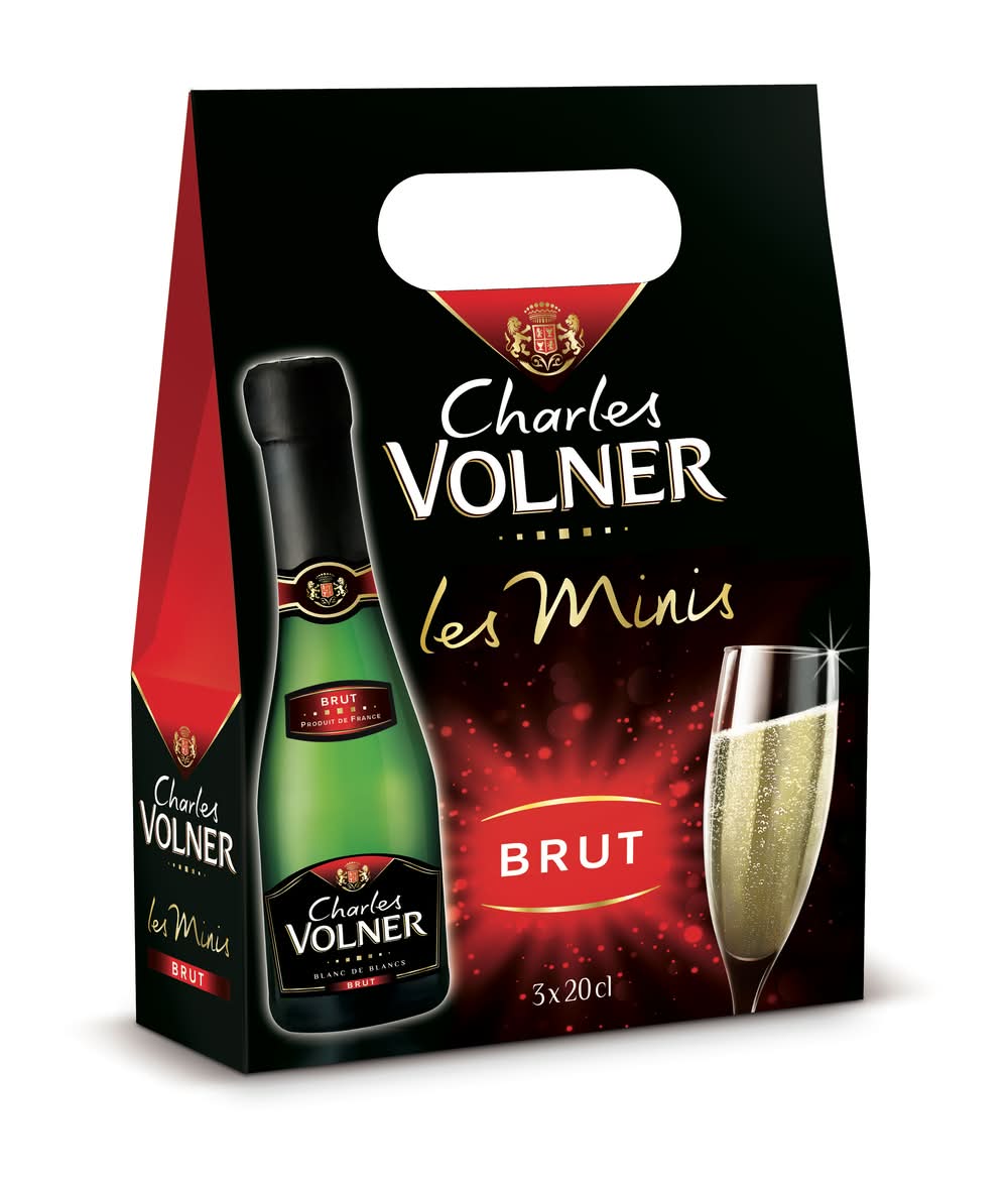 Charles Volner - Vin pétillant brut blanc de blancs (3 x 200ml)