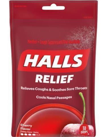 Halls Cherry Bag 30 Count