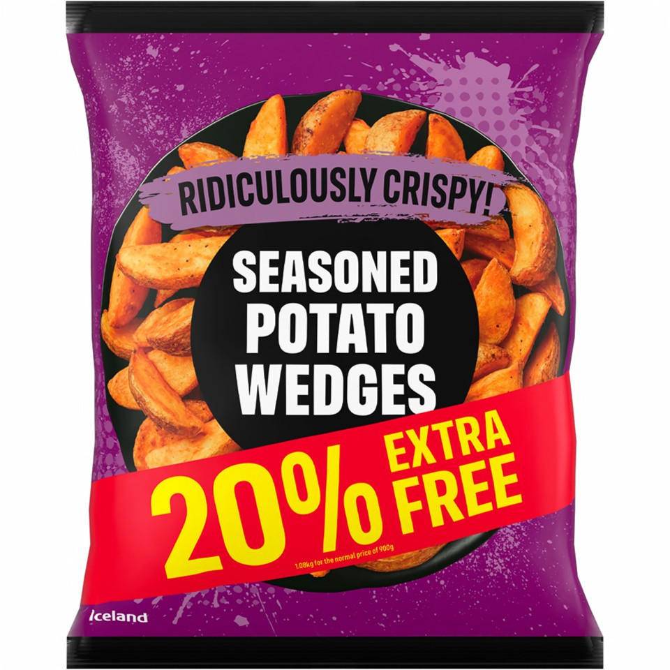 Iceland Extra Free Ridiculously Crispy Seasoned Potato Wedges